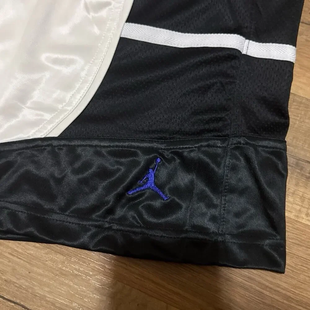2011 Air Jordan 11 Concord Silky Dazzle White Black 395417-101 Shiny Shorts